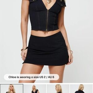 Princess Polly Black Mini Skirt
